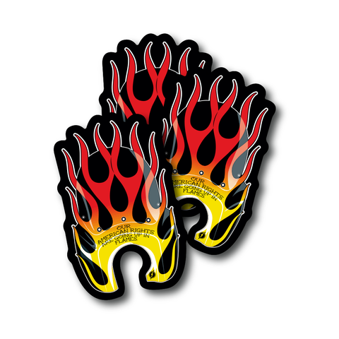 American Rights Up in Flames Tsport Sticker Pack