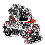 Turmoil FXR & Dyna Motorcycle Stickerpack